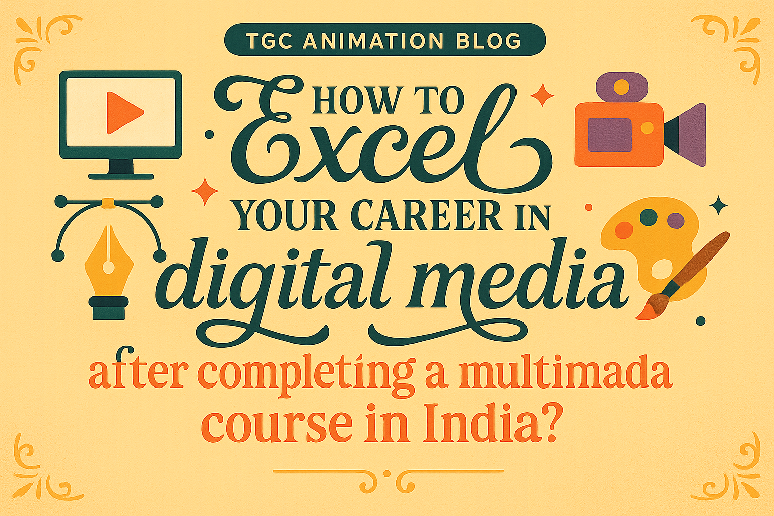 How to excel your career in digital media after completing a multimedia course in India?
